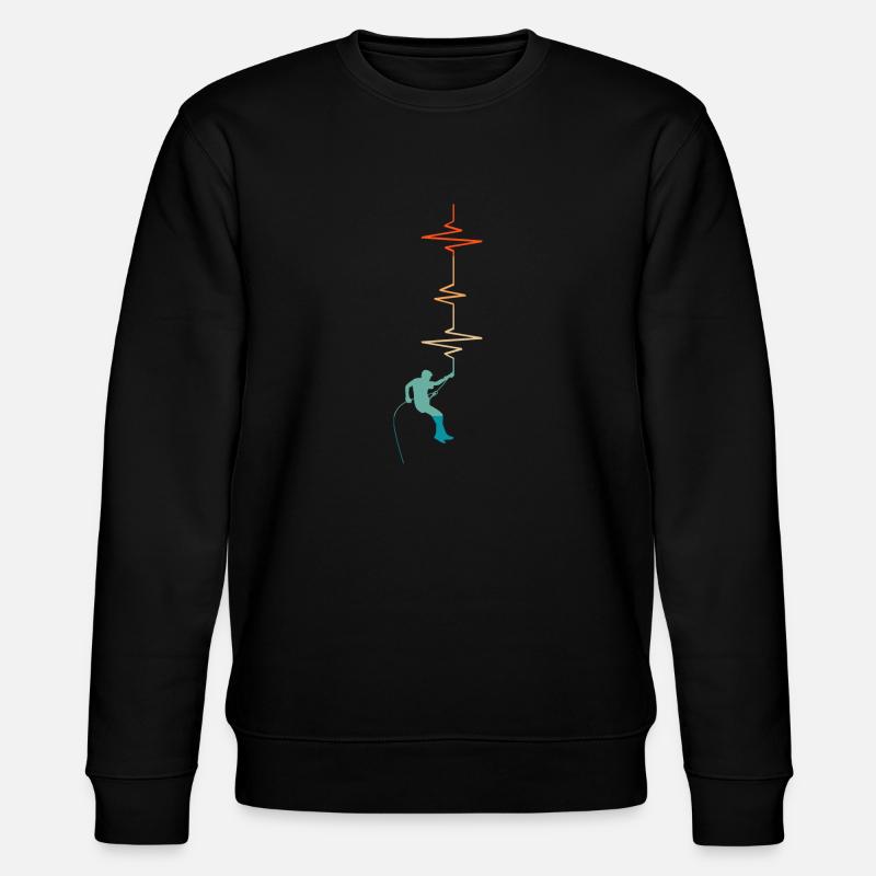 Heartbeat Climbing - Geschenkidee - Stanley/Stella Unisex Bio-Sweatshirt CHANGER  - Schwarz