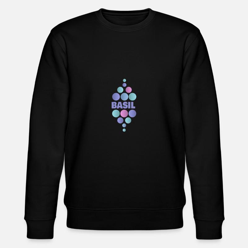 First name Basil - Stanley/Stella CHANGER Unisex Organic Sweatshirt - black