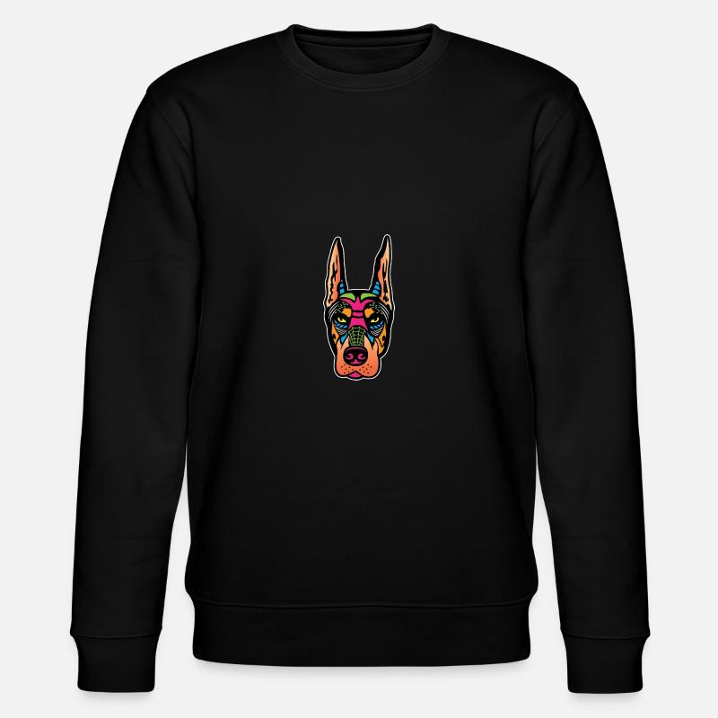 Schädel Dobermann. Maler Gift - Stanley/Stella Unisex Bio-Sweatshirt CHANGER  - Schwarz