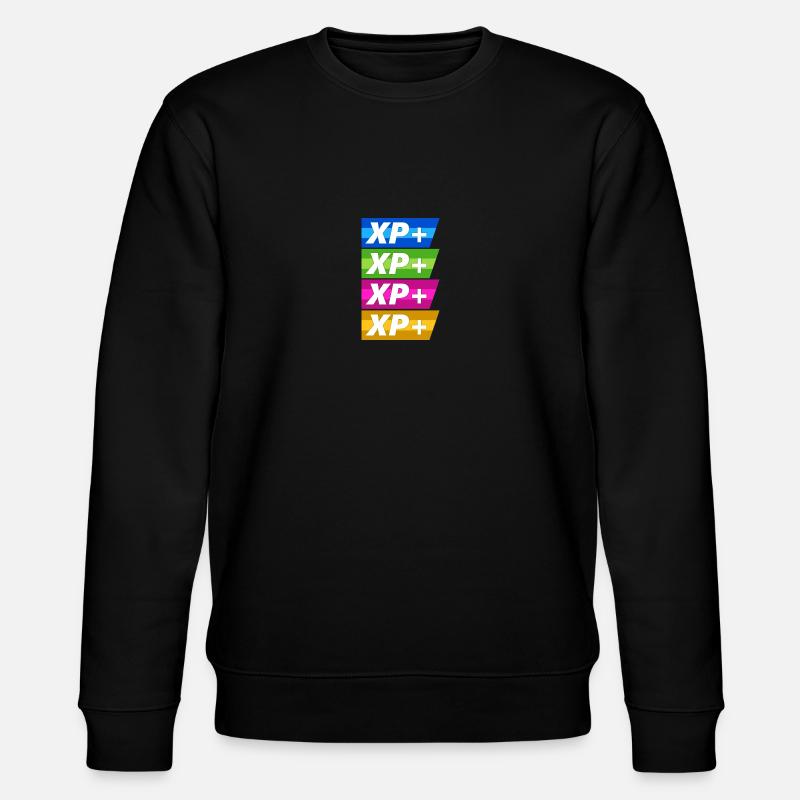 XP+ Boosts - Gamer Experience Points - Stanley/Stella Unisex Bio-Sweatshirt CHANGER  - Schwarz