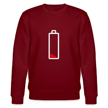 Batterie vide - parents mère père - énergie tout - Sweat bio CHANGER Stanley/Stella Unisexe - bordeaux - Devant - Nik (191cm) & Marisol (170cm)