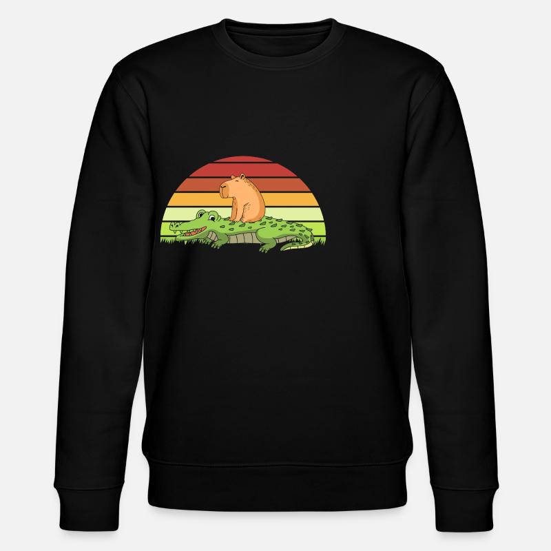 Capibara Capybara - Stanley/Stella Unisex Bio-Sweatshirt CHANGER  - Schwarz