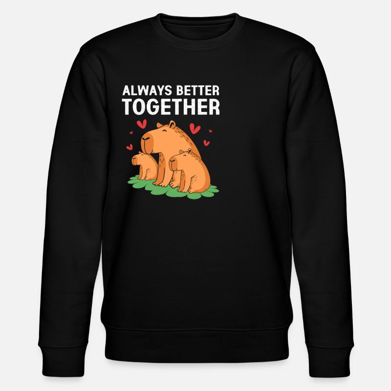 Capybara Capibara - Stanley/Stella CHANGER Unisex Organic Sweatshirt - black
