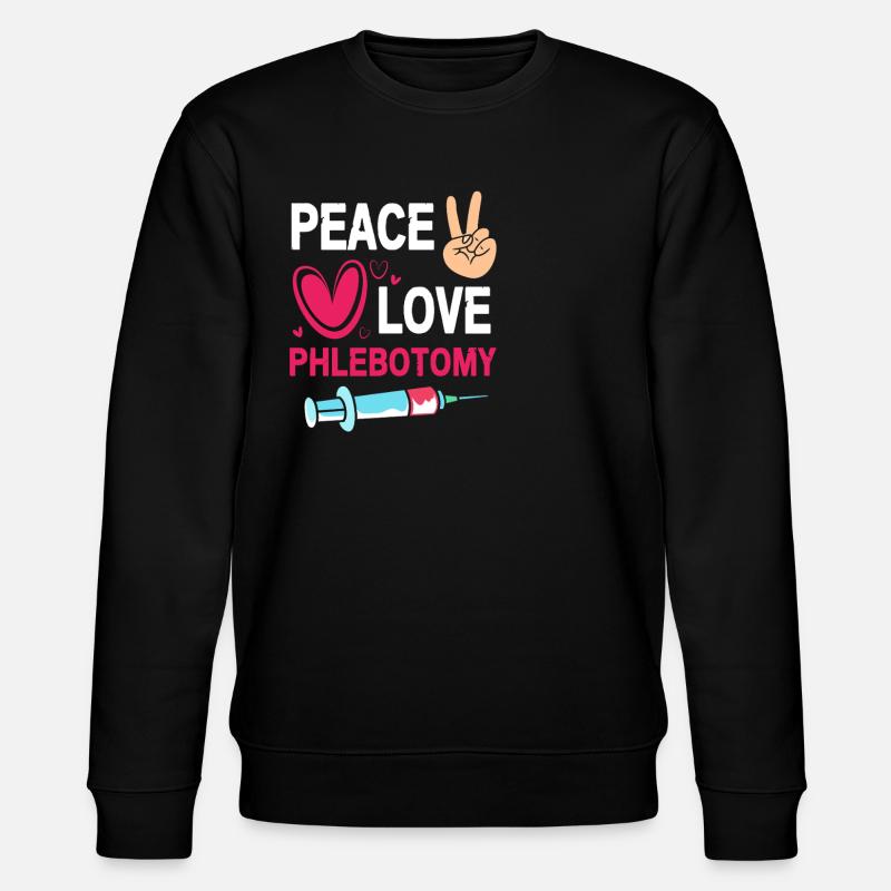 Phlebotomist Pflege Pfleger Pflegerin Blutentnahme - Stanley/Stella Unisex Bio-Sweatshirt CHANGER  - Schwarz