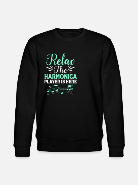 Harmonica Folk Music Folk Festival - Stanley/Stella CHANGER Unisex Organic Sweatshirt - black