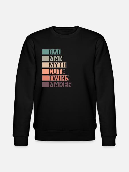twin dad twins father - Stanley/Stella CHANGER Unisex Organic Sweatshirt - black