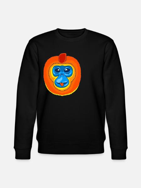 Snub-nosed monkey Monkey Chimpanzee - Stanley/Stella CHANGER Unisex Organic Sweatshirt - black