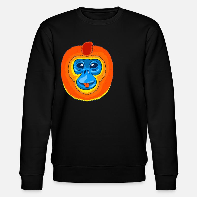 Snub-nosed monkey Monkey Chimpanzee - Stanley/Stella CHANGER Unisex Organic Sweatshirt - black