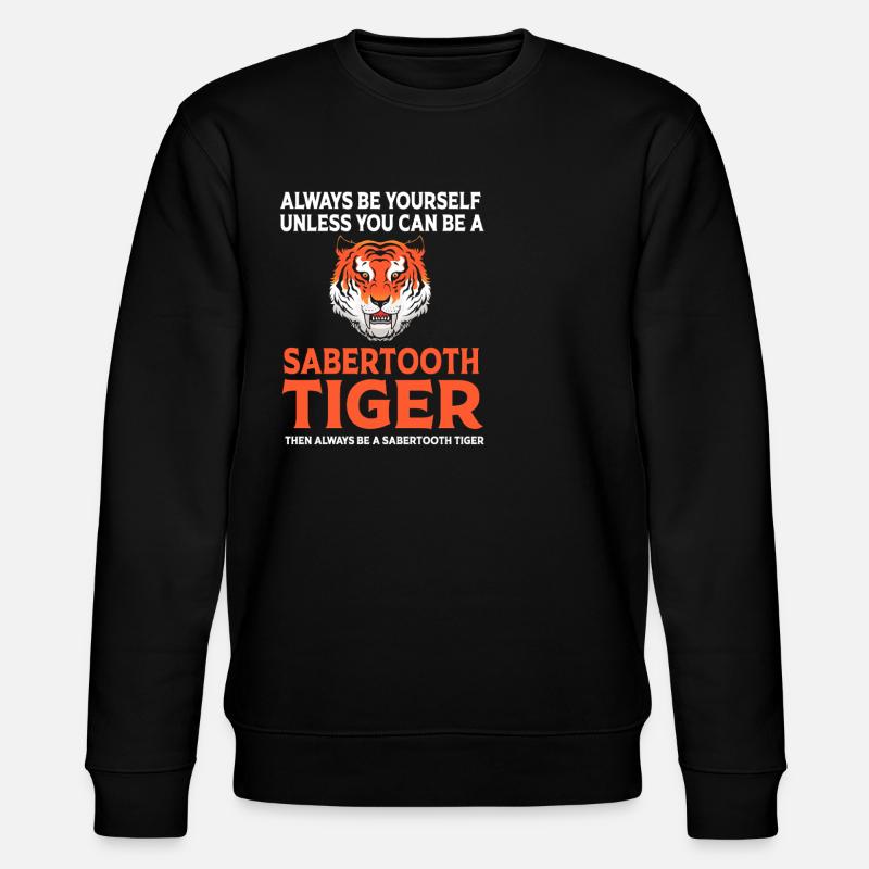 Sabre-toothed tiger Prehistoric - Stanley/Stella CHANGER Unisex Organic Sweatshirt - black