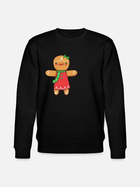 Gingerbread Christmas Gingerbread Man - Stanley/Stella CHANGER Unisex Organic Sweatshirt - black