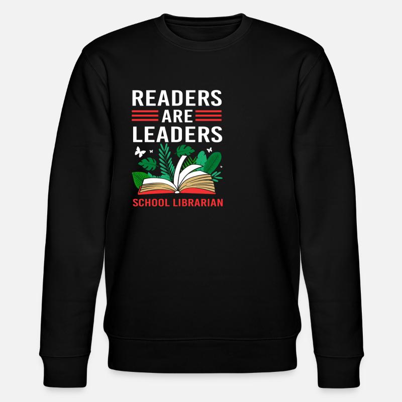 Lesen Bibliothek Leseratte - Stanley/Stella Unisex Bio-Sweatshirt CHANGER  - Schwarz