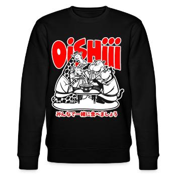OISHIII FRIENDS - Sweat bio CHANGER Stanley/Stella Unisexe - noir - Devant - Nik (191cm) & Marisol (170cm)