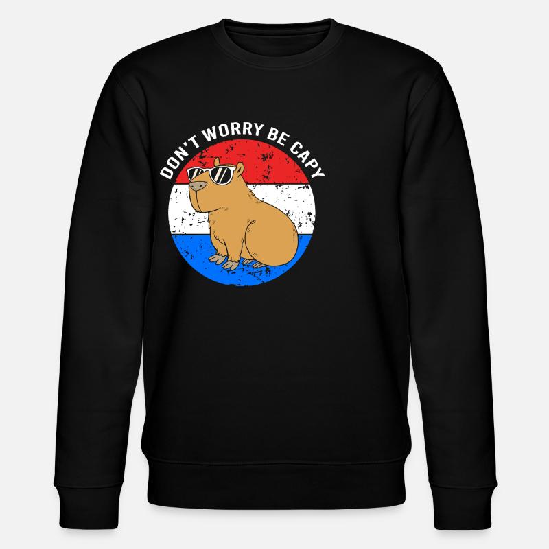 Capybara - Stanley/Stella Unisex Bio-Sweatshirt CHANGER  - Schwarz