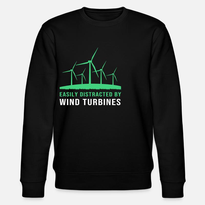 Énergie éolienne Éolienne Énergie éolienne - Sweat bio CHANGER Stanley/Stella Unisexe - noir
