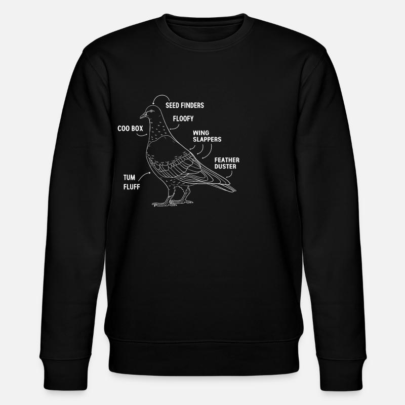 Taubenrennen Taube Tauben - Stanley/Stella Unisex Bio-Sweatshirt CHANGER  - Schwarz