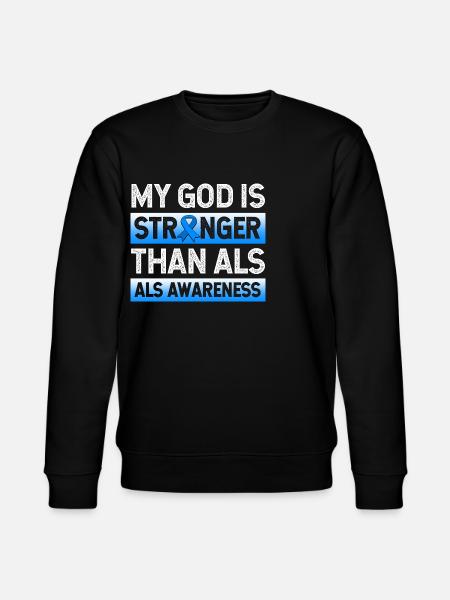 ALS nerve disease - Stanley/Stella CHANGER Unisex Organic Sweatshirt - black