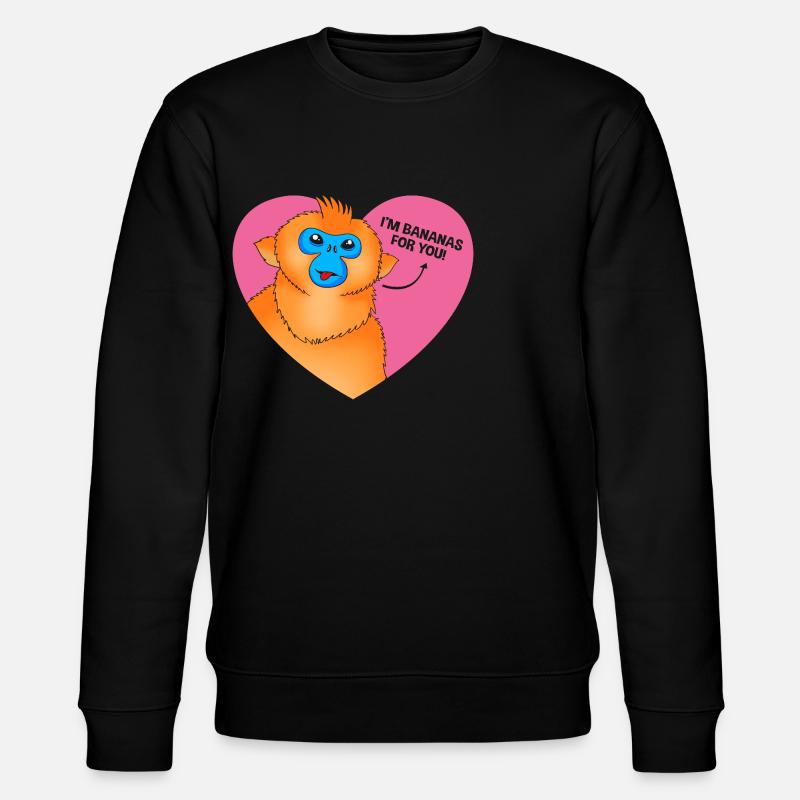 Snub-nosed monkey Monkey Chimpanzee - Stanley/Stella CHANGER Unisex Organic Sweatshirt - black