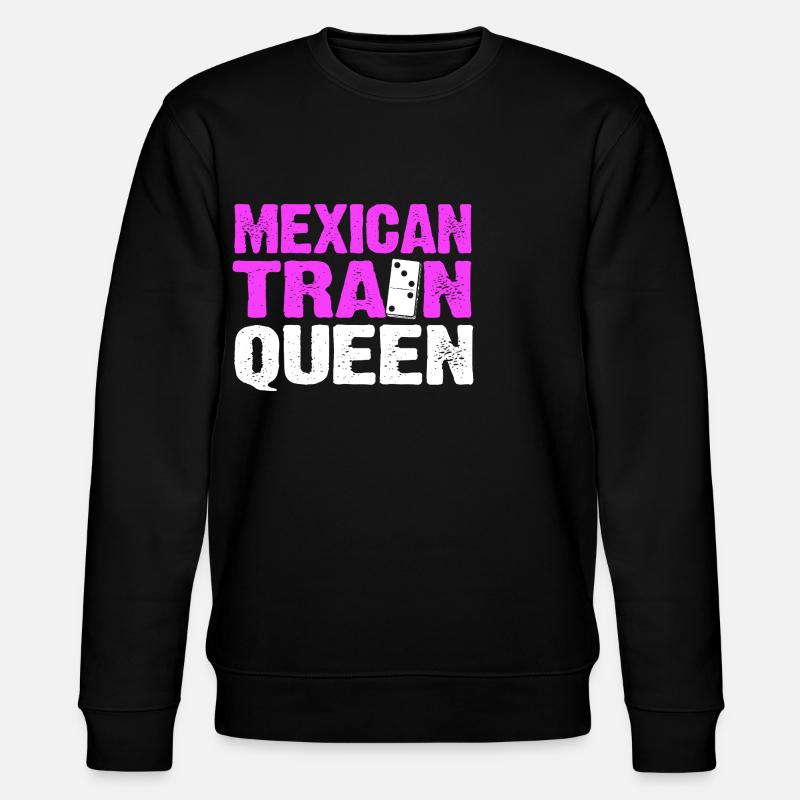 Domino Mexican Train - Stanley/Stella CHANGER Unisex Organic Sweatshirt - black