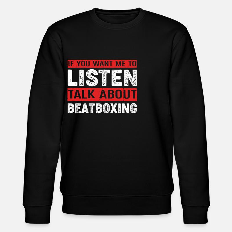 Beatbox - Stanley/Stella Unisex Bio-Sweatshirt CHANGER  - Schwarz
