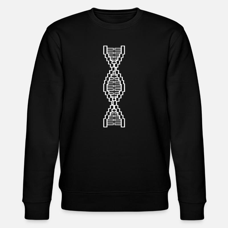 DNA Ladder Pixel Block - Stanley/Stella CHANGER Unisex Organic Sweatshirt - black