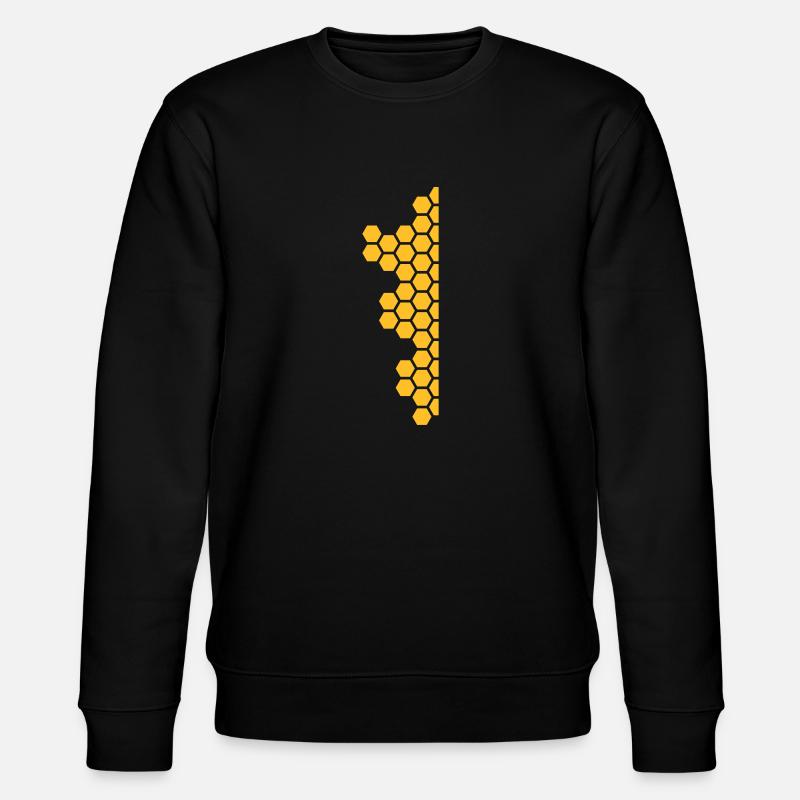 Honeycombs Pattern - Stanley/Stella CHANGER Unisex Organic Sweatshirt - black