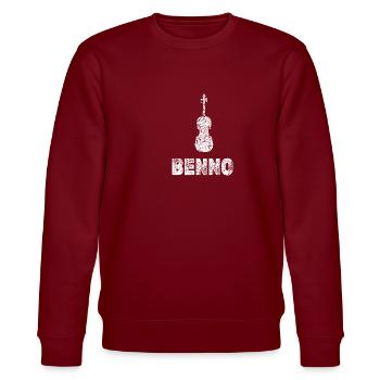 Geschenk für Benno - Stanley/Stella Unisex Bio-Sweatshirt CHANGER  - Burgunderrot - Vorne - Nik (191cm) & Marisol (170cm)