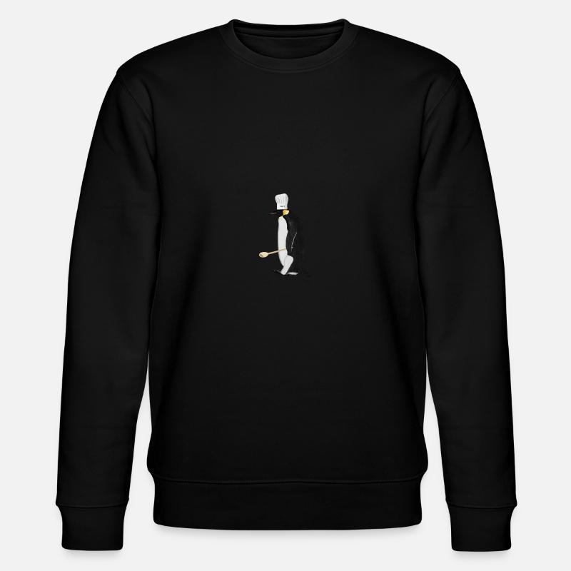 Penguin Chef Kitchen Bird Watcher - Stanley/Stella CHANGER Unisex Organic Sweatshirt - black