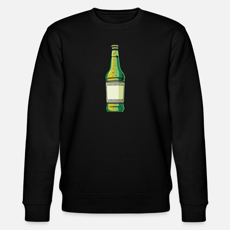 Beer Bottle Beer Drinking Icon - Stanley/Stella CHANGER Unisex Organic Sweatshirt - black