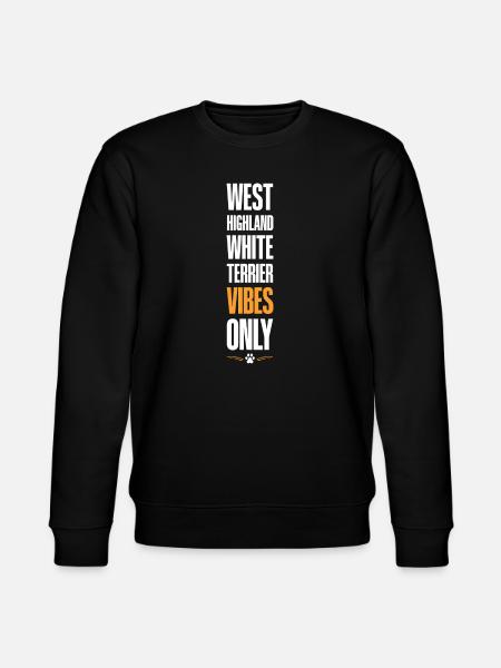 West Highland White Terrier - Stanley/Stella CHANGER Unisex Organic Sweatshirt - black