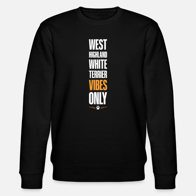 West Highland White Terrier - Stanley/Stella CHANGER Unisex Organic Sweatshirt - black