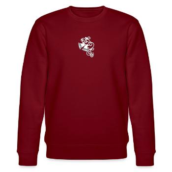 beste Hochzeitsgeschenke, Glocken mit ranken - Stanley/Stella Unisex Bio-Sweatshirt CHANGER  - Burgunderrot - Vorne - Nik (191cm) & Marisol (170cm)
