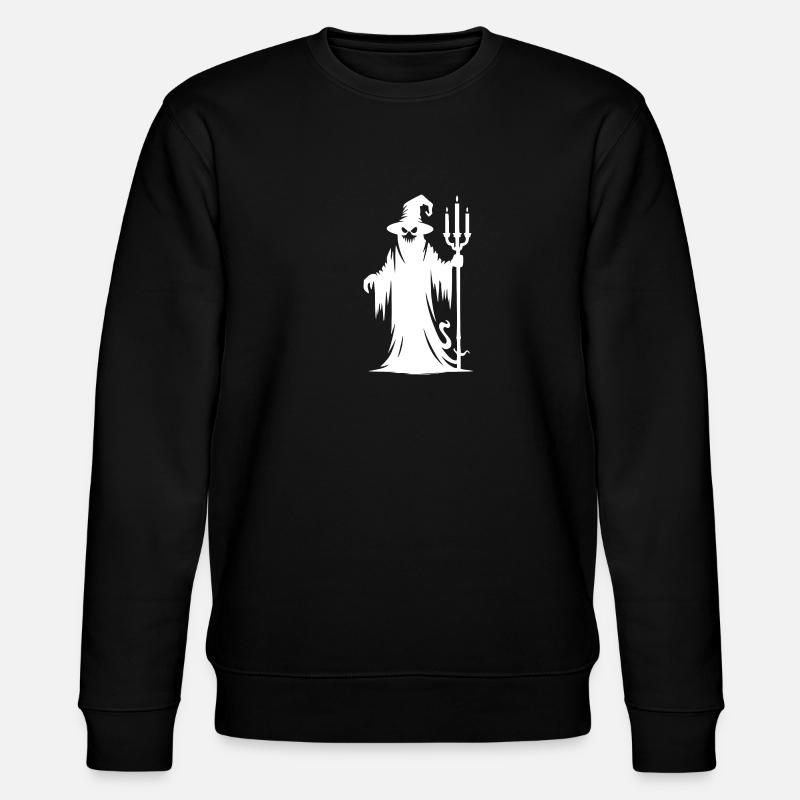 Halloween Monster with Candlestick - Stanley/Stella CHANGER Unisex Organic Sweatshirt - black