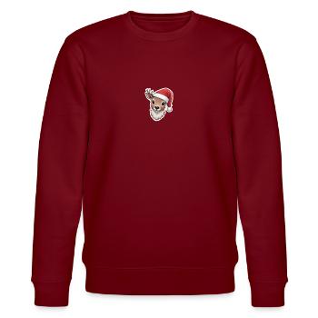 "Rentierzauber" (Reindeer Magic) - Stanley/Stella Unisex Bio-Sweatshirt CHANGER  - Burgunderrot - Vorne - Nik (191cm) & Marisol (170cm)
