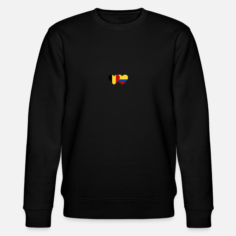 Belgique Colombie Drapeau Coeur - Sweat bio CHANGER Stanley/Stella Unisexe - noir