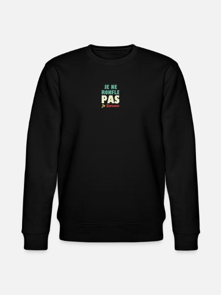 Ik snurk niet, ik spinnen - Stanley/Stella Uniseks bio-sweatshirt CHANGER  - zwart