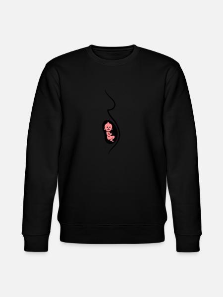 Pregnant Baby - Stanley/Stella CHANGER Unisex Organic Sweatshirt - black
