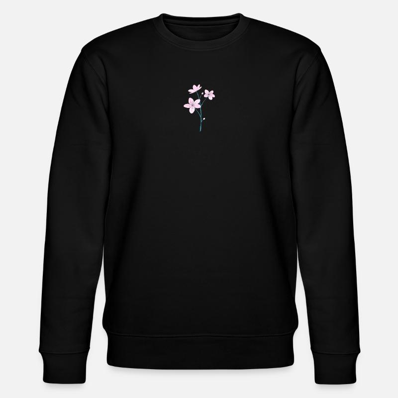 Kirschblüten - Stanley/Stella Unisex Bio-Sweatshirt CHANGER  - Schwarz