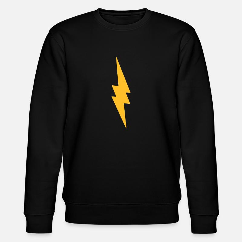 thunderbolt-logo - Stanley/Stella CHANGER Unisex Organic Sweatshirt - black