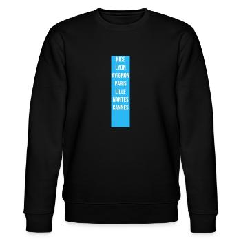 Diversity of French cities - Stanley/Stella CHANGER Unisex Organic Sweatshirt - black - Front - Nik (191cm) & Marisol (170cm)