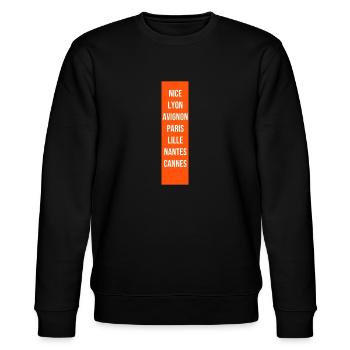 Frankreich Hoodie Avignon - Stanley/Stella Unisex Bio-Sweatshirt CHANGER  - Schwarz - Vorne - Nik (191cm) & Marisol (170cm)