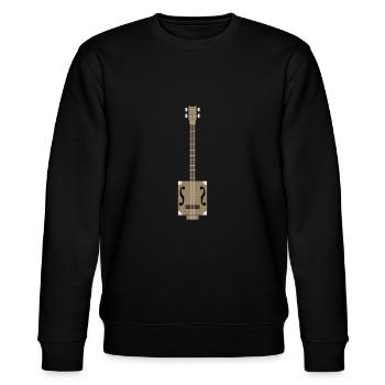 Zigarrenkisten-Gitarre - Stanley/Stella Unisex Bio-Sweatshirt CHANGER  - Schwarz - Vorne - Nik (191cm) & Marisol (170cm)