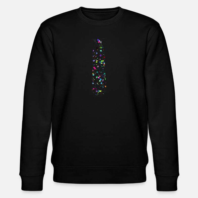Tie Dots Circles Background Transparent - Stanley/Stella CHANGER Unisex Organic Sweatshirt - black