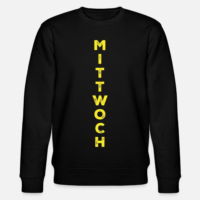 Mittwoch - gelb - Stanley/Stella Unisex Bio-Sweatshirt CHANGER  - Schwarz