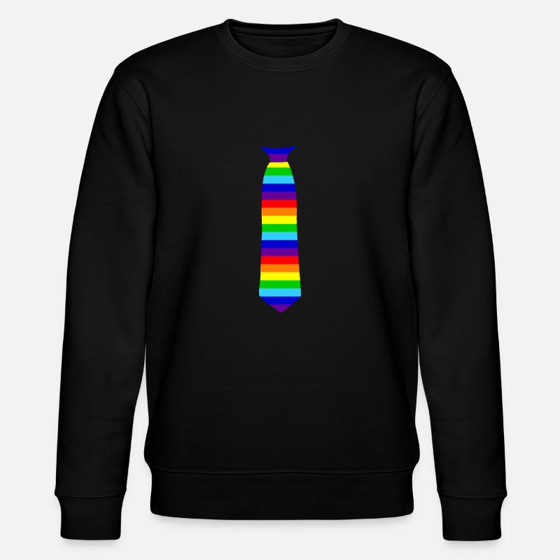 Cravate arc-en-ciel coloré - Sweat bio CHANGER Stanley/Stella Unisexe - noir