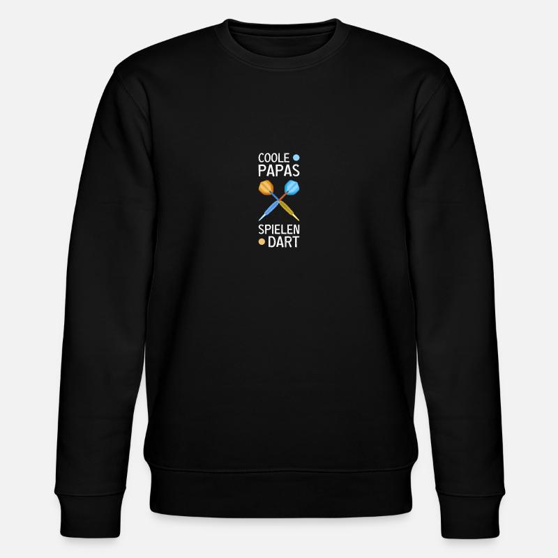 Cool dads playing darts - Stanley/Stella CHANGER Unisex Organic Sweatshirt - black