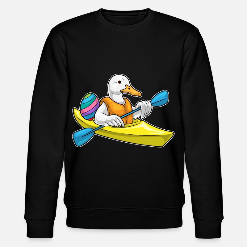 Duck Easter Kayak - Stanley/Stella CHANGER Unisex Organic Sweatshirt - black