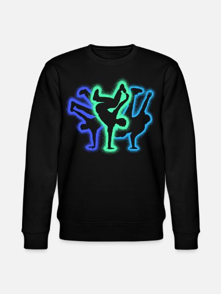 Breakdance Silhouetten Jongens Mannen Breakdancers - Stanley/Stella Uniseks bio-sweatshirt CHANGER  - zwart