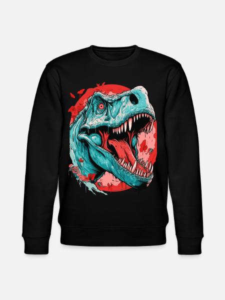 T-Rex Dinosaur Dino Tyrannosaurus Rex - Stanley/Stella CHANGER Unisex Organic Sweatshirt - black