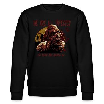 ZOMBIE - Stanley/Stella CHANGER Unisex Organic Sweatshirt - black - Front - Nik (191cm) & Marisol (170cm)
