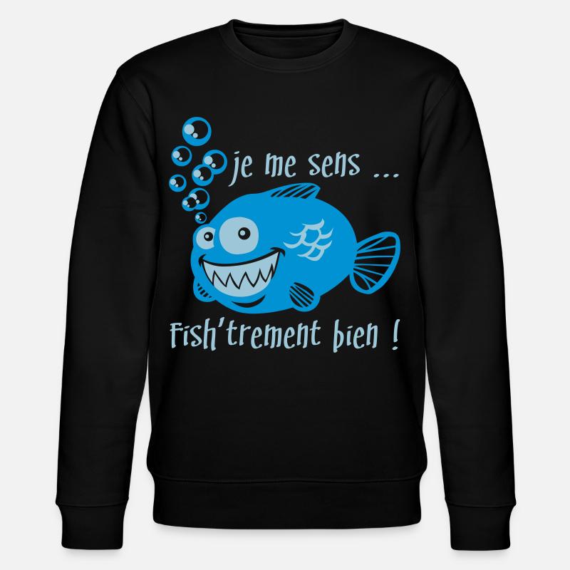 Comme un poisson dans l'eau - Sweat bio CHANGER Stanley/Stella Unisexe - noir